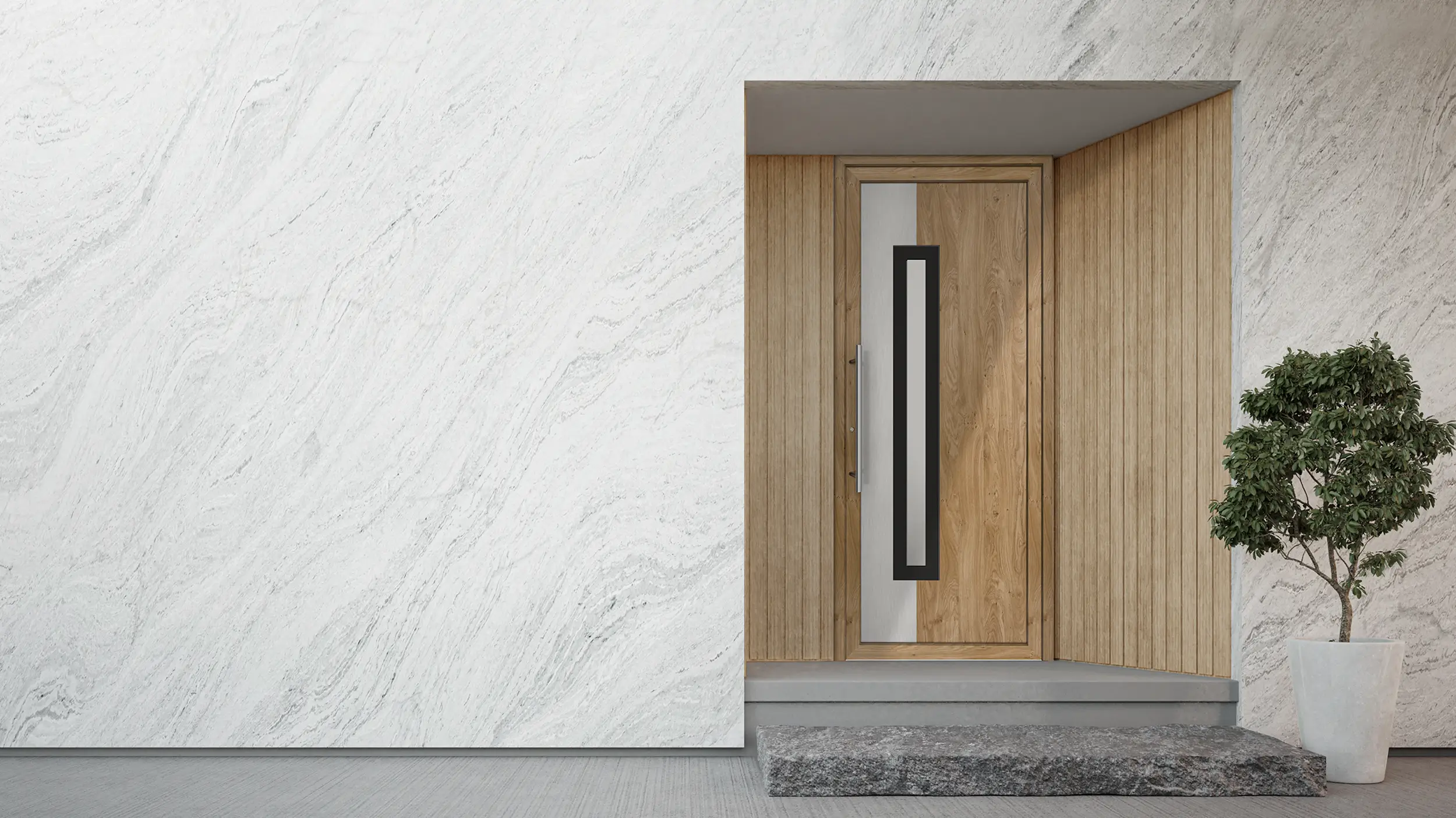 Facade with Panedge Panel.